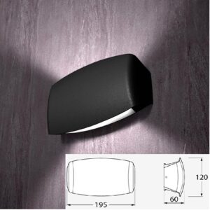 Abram 190 Plafoniera UP&DOWN R7s 8,5w Natura Nera